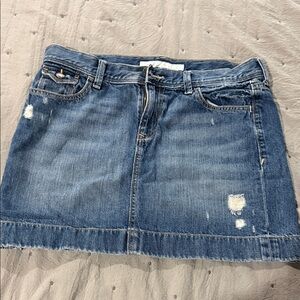 Old Navy Distressed Blue Denim Mini Skirt